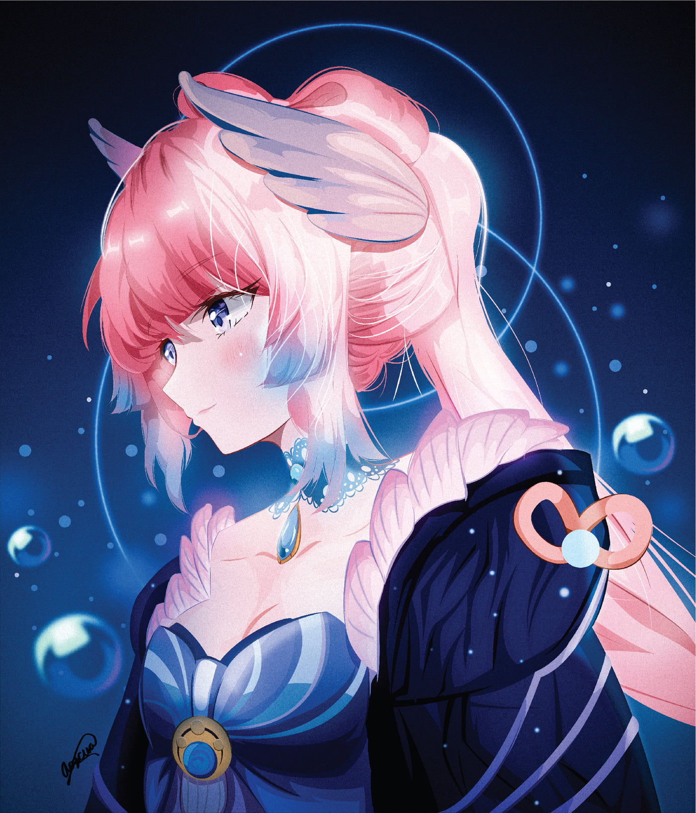 Full-character vector illustration of Kokomi